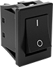 Image of Product. Vertical Line/Circle. Front orientation. Rocker Switches. Submersible High-Starting-Current Rocker Switches, Without Guard, Quick-Disconnect-Terminal Wire Connection, Not Illuminated, Circle, Vertical Line.