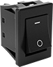 Image of Product. Horizontal Line/Circle. Front orientation. Rocker Switches. Submersible High-Starting-Current Rocker Switches, Without Guard, Quick-Disconnect-Terminal Wire Connection, Not Illuminated, Horizontal Line, Circle.