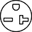 Image of Specification. NEMA 6-20 Socket. Front orientation. NEMA 6-20.