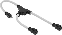 Image of Product. Front orientation. Extension Cords. Extension Cord Splitters, 2 Outlets.