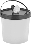 Image of Product. Front orientation. Disinfectants. Disinfectant Wipes, Pail.