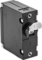 Image of Product. Front orientation. Circuit Breakers. High-Temperature Panel-Mount Circuit Breakers , 1 Pole—Toggle-Switch Style.