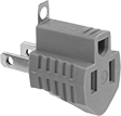 Image of Product. Front orientation. Power Connectors. Straight-Blade Adapters, Adapters.