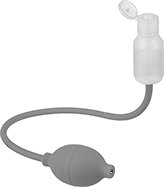 Image of ProductInUse. Squeeze Bulb Sold Separately. Front orientation. Smoke Powder. Squeeze-Bulb Release.