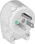 Image of Product. Front orientation. Power Connectors. Snug-Fit Straight-Blade Connectors, 90° Elbow Plugs.