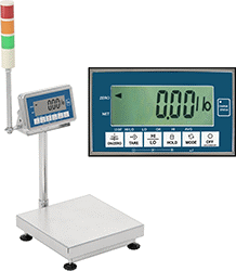 Image of Product. Front orientation. Contains Inset. Scales. Washdown Go/No-Go Bench-Top Scales.