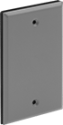 Image of Product. Front orientation. Outlet Box Covers. Blank Covers for Weatherproof Outlet Boxes, Raised Covers, Rectangle.