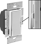 Image of Product. Front orientation. Light Dimmers. Light Dimmers, Rocker Switch Actuator with Mini Slide Dimmer.