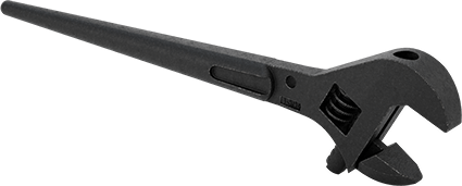 Image of Product. Front orientation. Adjustable Wrench for Hole Alignment, 11" Overall Length, 1-5/16" Maximum Jaw Capacity.