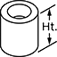 Image of Attribute. Front orientation. Contains Annotated. Tapered Round Alignment Locks, Female.