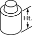 Image of Attribute. Front orientation. Contains Annotated. Tapered Round Alignment Locks, Male.
