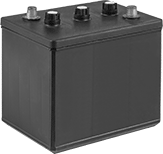 Image of Product. Front orientation. Batteries. Large-Cell Batteries for Starting.