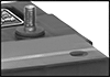 Image of Specification. Front orientation. ZoomedIn view. Contains Border. Stud-Terminal Battery Connection.