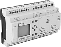 Image of ProductInUse. PLC Shown with Two Expansion Modules (Sold Separately). Front orientation. PLCs. Compact PLCs.