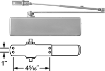 Image of Product. Front orientation. Contains Annotated. Door Closers. High-Traffic Door Closers, Style K.
