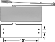 Image of Product. Front orientation. Contains Annotated. Door Closers. High-Traffic Door Closers, Style L.