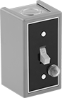 Image of Product. Front orientation. Motor Starters. Build-Your-Own Manual Motor Starters, Switches with Power-Indicating Light, Steel Housing.