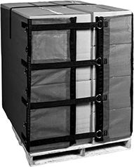 Image of ProductInUse. Front orientation. Pallet Load Wrap.