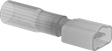 Image of Product. Front orientation. Terminals, Ferrules, and Lugs. Heat-Shrink Quick-Disconnect Terminals, Straight, Fully Insulated, Male.