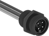 Image of Product. Front orientation. Metric Circular Connectors. M22 Connectors, Male Receptacles.