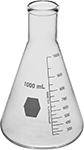 Image of Product. Front orientation. Flasks. Glass Flasks.