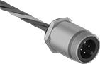 Image of Product. Front orientation. Metric Circular Connectors. M35 Connectors, Male Receptacles.
