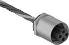 Image of Product. Front orientation. Metric Circular Connectors. M35 Connectors, Female Receptacles.