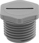 Image of Product. Front orientation. Electrical Enclosure Plugs. Watertight Threaded Plugs for Enclosures.