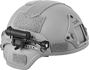 Image of ProductInUse. Front orientation. Headlamps. Headlamps for Rescue and Tactical Helmets, Style A.