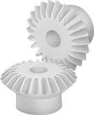 Image of System. Gears Sold Separately. Front orientation. Miter Gears. Plastic Miter Gears.