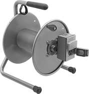 Image of Product. Front orientation. Extension Cord Reels. Hardwire Extension Cord Reels with Outlets.