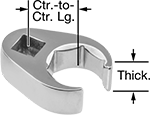 Image of Product. Front orientation. Contains Annotated. Wrench Heads. Sure Grip Wrench Heads, Hex Sure-Grip Opening.