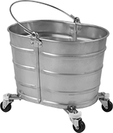 Image of Product. Galvanized Steel. Front orientation. Mop Buckets. Mop Buckets, Galvanized Steel.