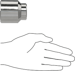 Image of Product. Side1 orientation. Contains SizingReference. 12-Point Standard Socket, Chrome-Plated Steel, 3/4" Square Drive, 41 mm Size.