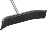 Image of Product. Broom with Curved Block. Front orientation. Brooms. Push Brooms for Smooth Surfaces, Black Bristle, Curved Block.