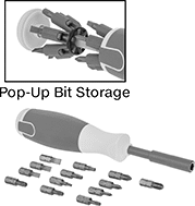 Image of Product. Front orientation. Contains Annotated, Inset. Screwdrivers. Electrically Insulating Bit Screwdrivers.
