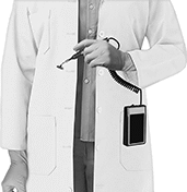 Image of ProductInUse. Front orientation. Vacuum Lifters. Battery-Powered Pen-Sized Small Parts Vacuum Lifters .