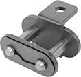 Image of Product. Front orientation. Roller Chain and Links. Attachment Roller Chain Links, Connecting Link, AA-1 Attachment.