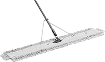 Image of Product. Mops with Angle Brace. Front orientation. Mops. Dust Mops, Wood Handle, Angle Brace.