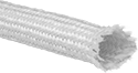 Image of Product. Front orientation. Wire Sleeving. Fiberglass High-Temperature Wire Sleeving, Fiberglass Fabric.