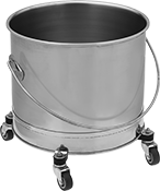 Image of Product. Stainless Steel. Front orientation. Mop Buckets. Mop Buckets, Stainless Steel.