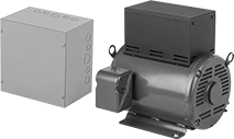 Image of Product. Front orientation. Phase Converters. High-Efficiency AC to AC Phase Converters For Light Loads.