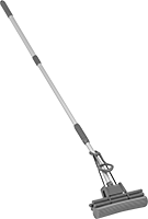 Image of Product. 2 Wringers per Side. Front orientation. Mops. Self-Wringing Sponge Mops, PVA Foam Mop Head, Aluminum Telescoping Handle, 2 Wringers per Side.