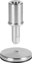 Image of Product. Front orientation. Leveling Mounts. Sanitary Weld-On Swivel Leveling Mounts, With Cushion.