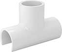 Image of Product. Female. Front orientation. Pipe and Fittings. Standard-Wall Plastic Pipe Fittings for Water, Tee Outlets, Cement Socket Female.