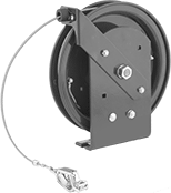 Image of Product. Front orientation. Bonding and Grounding Reels. Steel Housing, Alligator Clip.