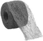 Image of Product. Front orientation. Abrasive Wool. Stainless Steel Abrasive Wool Rolls.