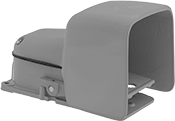 Image of Product. Switch with Oversized Guard. Front orientation. Foot Switches. Wet-Location Foot Switches, With Guard, Oversized Guard, Aluminum Guard.