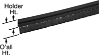 Image of Product. Front orientation. Contains Annotated. Conveyor Brushes. Direct-Mount Conveyor Strip Brushes, Style A.