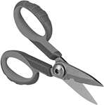 Image of Product. Front orientation. Scissors. Fiber-Optic Cable Scissors.